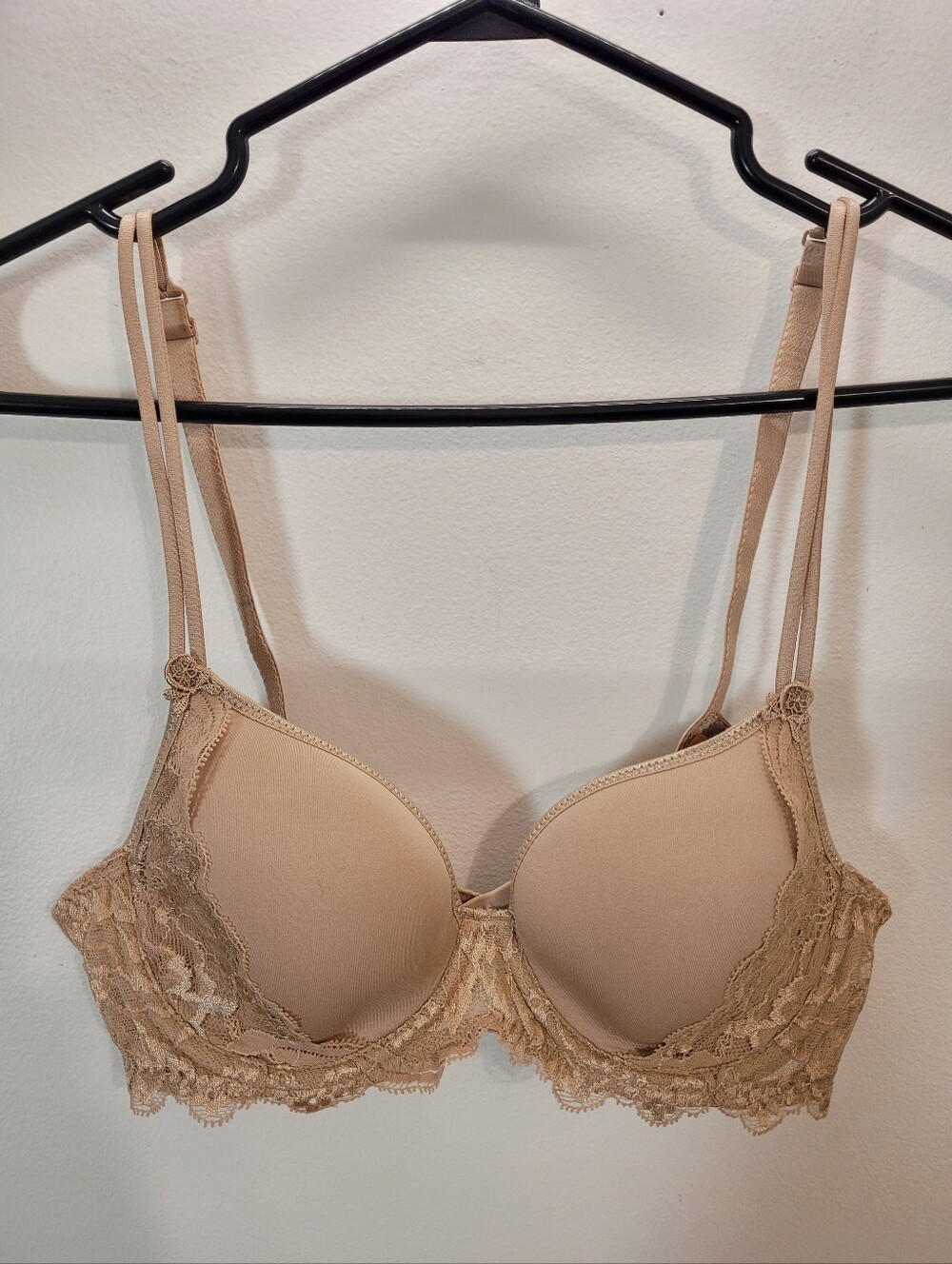 Simone Perele Nude Beige Lace Underwire Bra - Size 34b Nwot